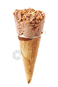 冰淇淋锥孤立在白色背景图片