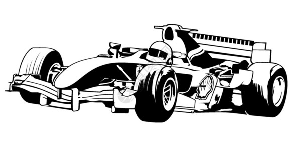 f1层公式赛车平面矢量插图插画