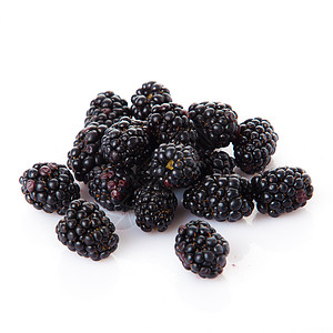 黑莓孤立的浆果高清图片