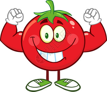 坚固的番茄卡通图片