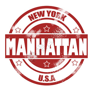 曼哈顿印章图像上面有高射线可以用于任何图形设计曼哈顿印章图片