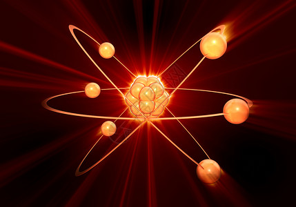 闪光的原子模型背景图片