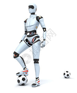 机器人足球运动员高清图片