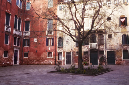 意大利威尼斯小广场背景图片