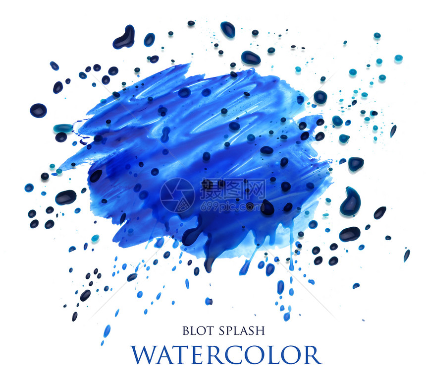 抽象水的颜色斑点喷洒图片