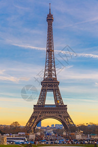 Eiffel塔LaTourEiffel法国巴黎冬季苏塞特图片