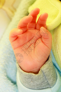 3周前紧关贴小新生儿女婴的手图片