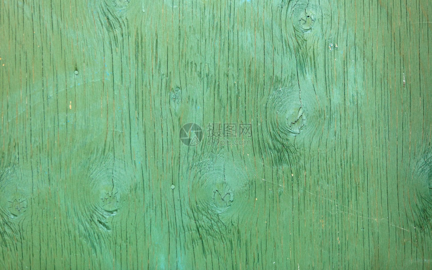 旧绿色木表面背景或纹理图片