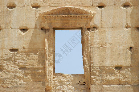 古老的窗户Palmyra废墟图片