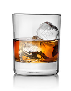 威士忌杯子白冰与隔绝背景图片