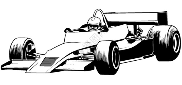 法拉利f1赛车简约设计矢量插图插画