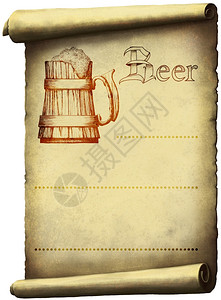 贴有标签和图案的原始背景旧啤酒标签图片