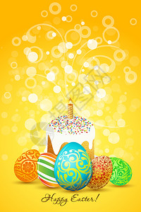 复活节鸡蛋装饰背景图片