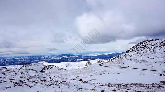 冬季科罗拉多PikesPeak公园景色背景图片