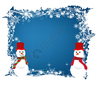 圣诞节背景雪花和人图片