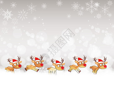 含有鹿的圣诞背景背景图片