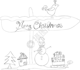 圣诞节涂鸦草图图片