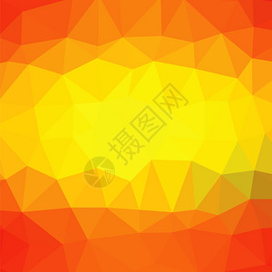 橙色多边形摘要多边背景包含红色黄橙三角背景