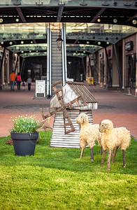 大商场的装饰羊图片