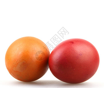 橘色和红色复活节蛋图片