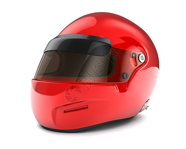 防护层透明膜红色头盔白底孤立背景