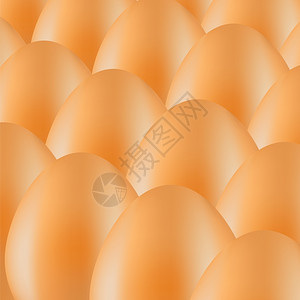 集生鸡蛋一套棕色有机鸡蛋背景有机鸡插画