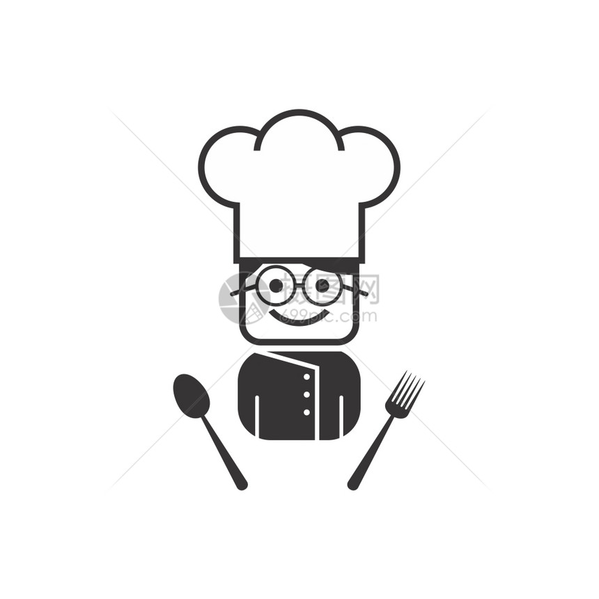 厨师avatar肖像图片标矢量形艺术设计插图片