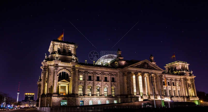 德国柏林帝国大厦的全景图片