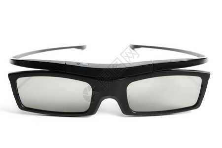 3D白色背景孤立的3D眼镜图片