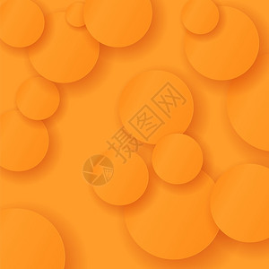 橙色圆圈橙圈现代背景摘要圆圈模式橙背景插画