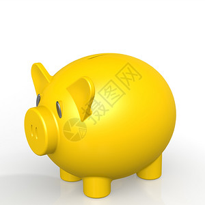 黄色小猪银行图像上面有高射制作了艺术品可用于任何图形设计黄色小猪银行图片