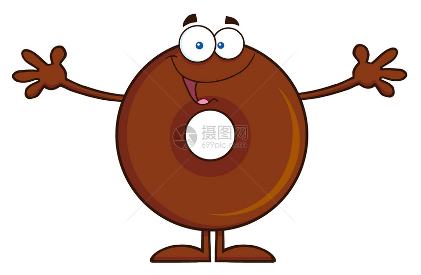 巧克力甜圈卡通字符想要抱图片