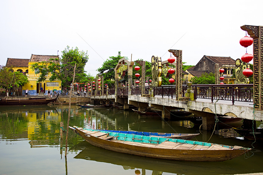 越南霍安老城的全景图片