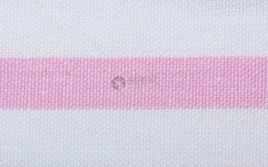 粉色白水平条纹织物作为背景纹理或图案宏图片