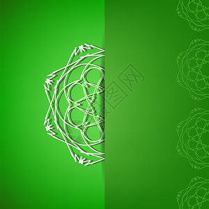 绿色背景摘要现代亚洲符号绿色背景图片