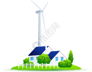 绿色能源风力涡轮机图片