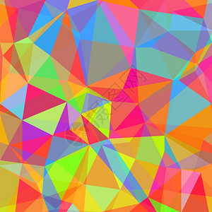 低边型多种边形背景抽象的多彩三角模式多边形背景插画