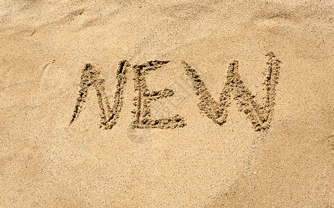 头像潮字素材在沙滩上写新字背景
