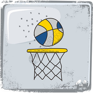 篮球运动主题图形艺术矢量插背景图片