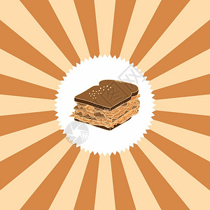 食品和饮料主题图表艺术矢量说明食品和饮料主题三明治图片