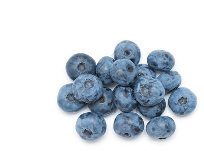 白上孤立的蓝莓背景图片