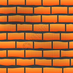 OrangeGrungeBrick墙OrangeBrick模式图片