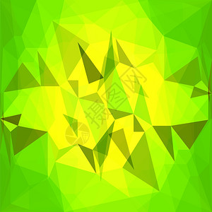 水晶绿黄色背景摘要多边模式绿色背景图片