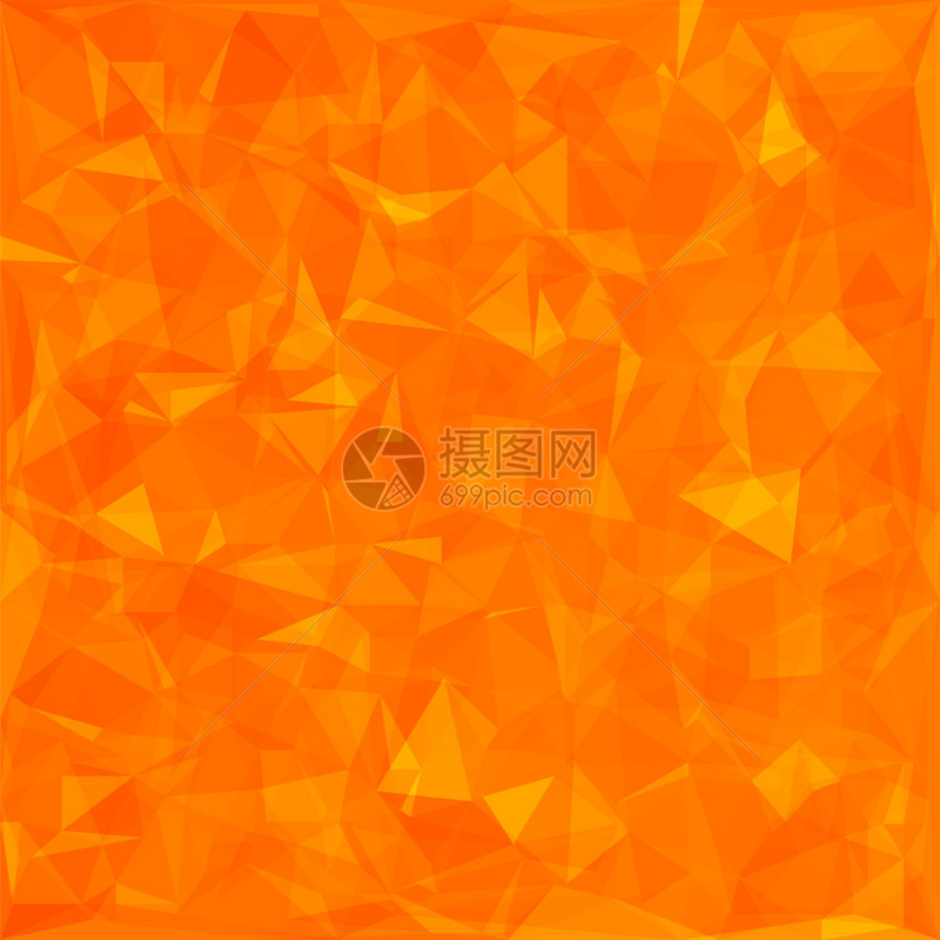橙色多边形背景摘要橙色几何形态摘要多边形背景图片