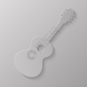 灰色背景上孤立的基质吉他硅轮图片