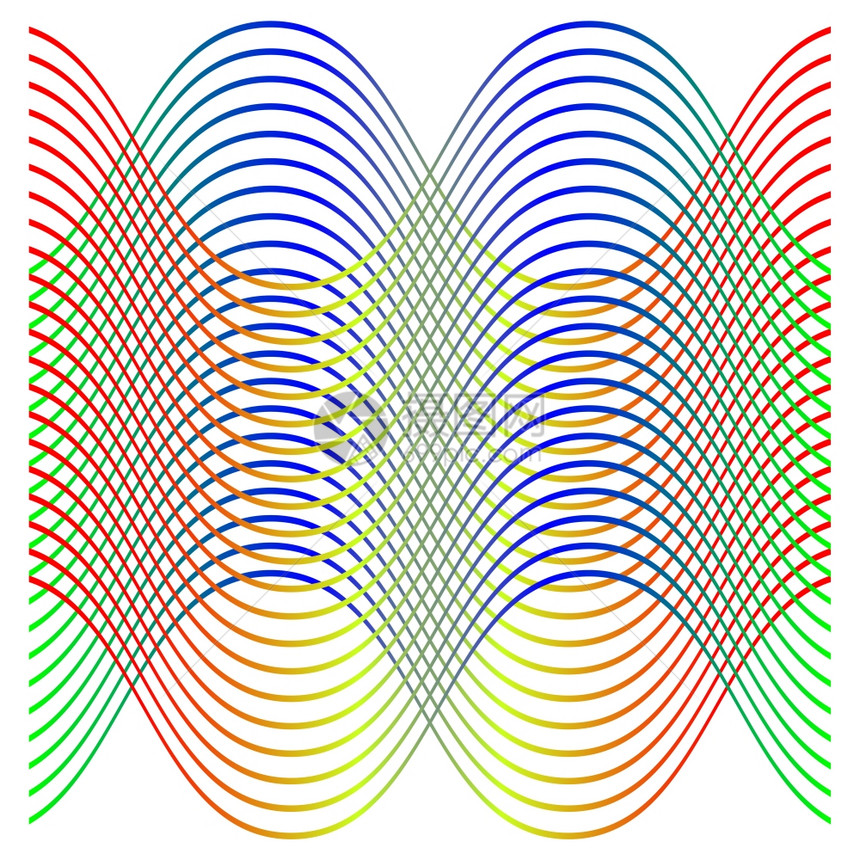 白色背景上的波彩符号图片