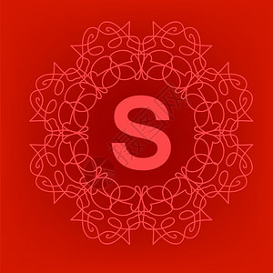红色背景上的简单词S设计模板简单词设计图片
