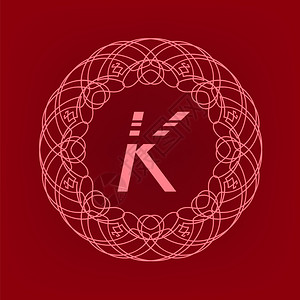 红色背景上的简单词形设计模板MoncookK图片