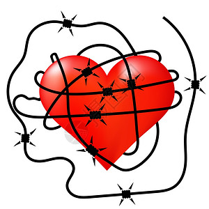 红心图标以覆盖的电线包装红心图片