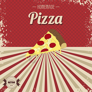快速食品披萨页面模板主题矢量艺术插图图片
